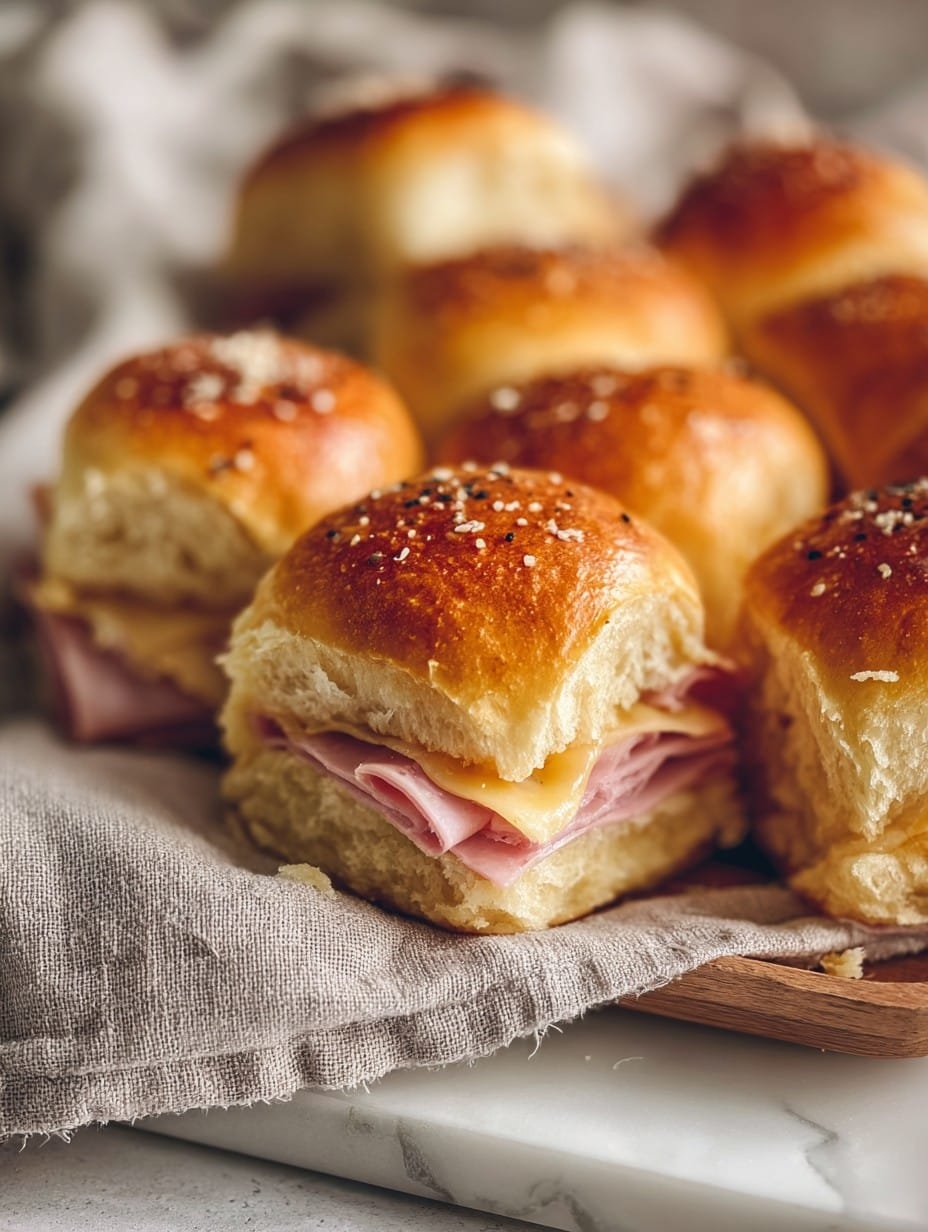 Ham and Swiss Cheese Hawaiian Rolls