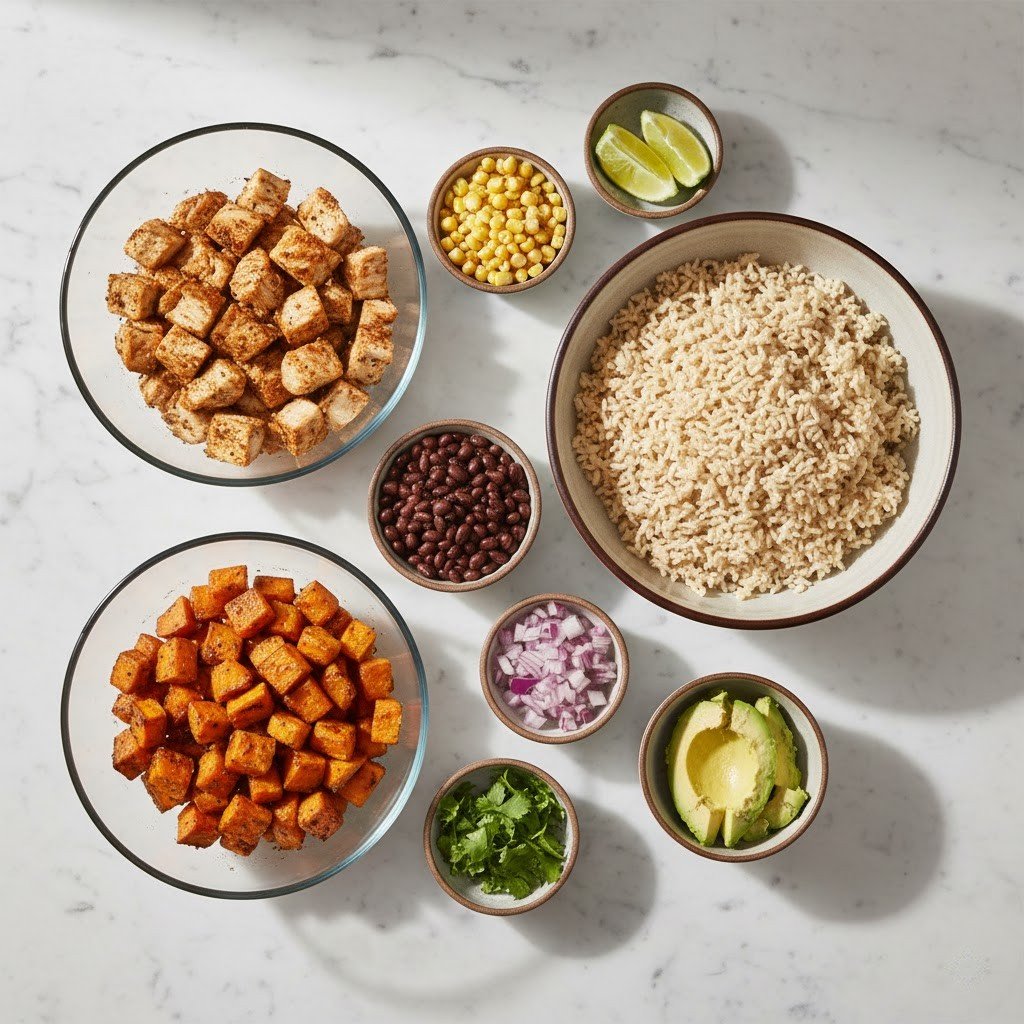 Healthy Chicken & Sweet Potato Rice Bowl