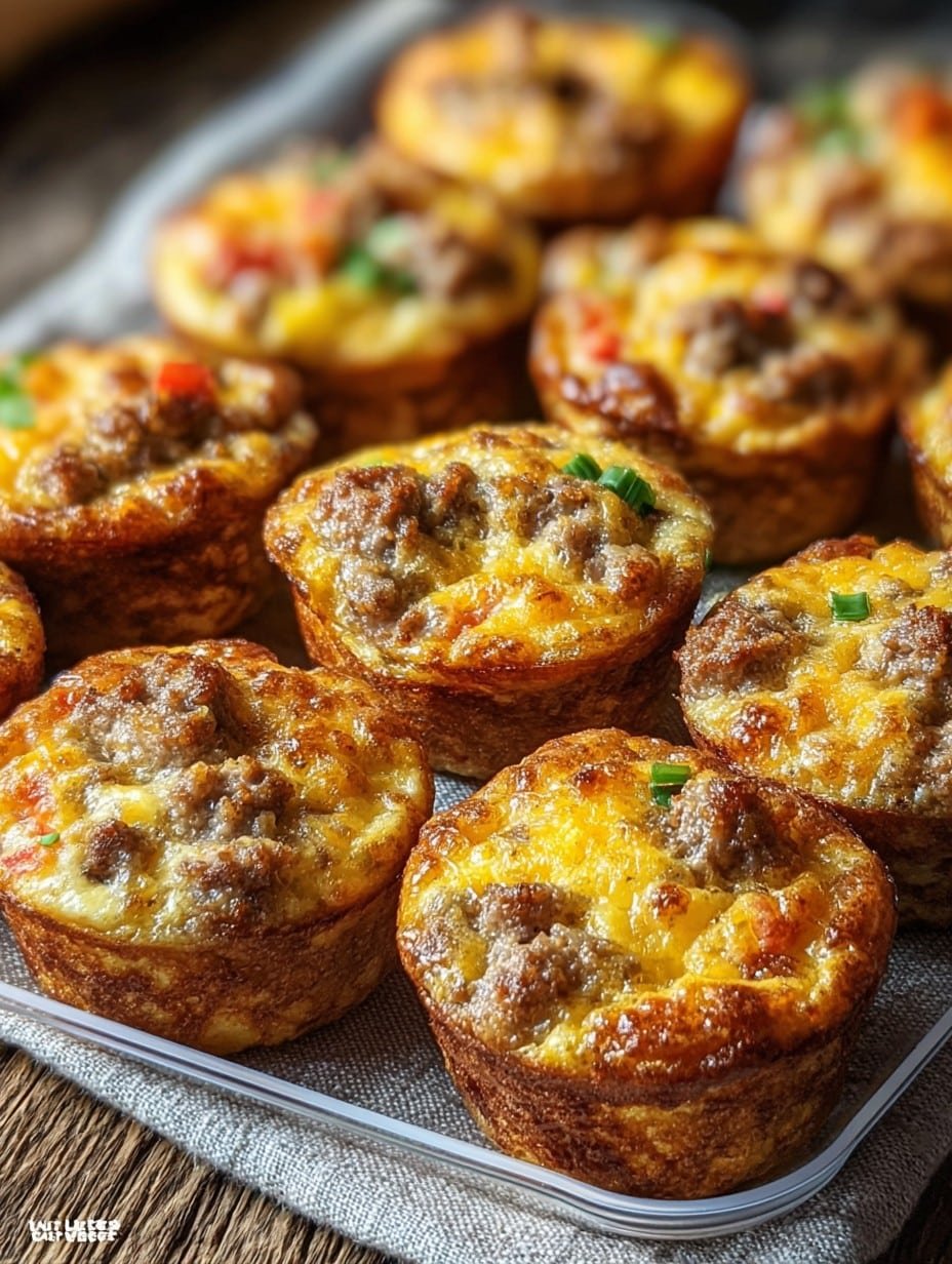 High-Protein Pancake Sausage Mini Muffins