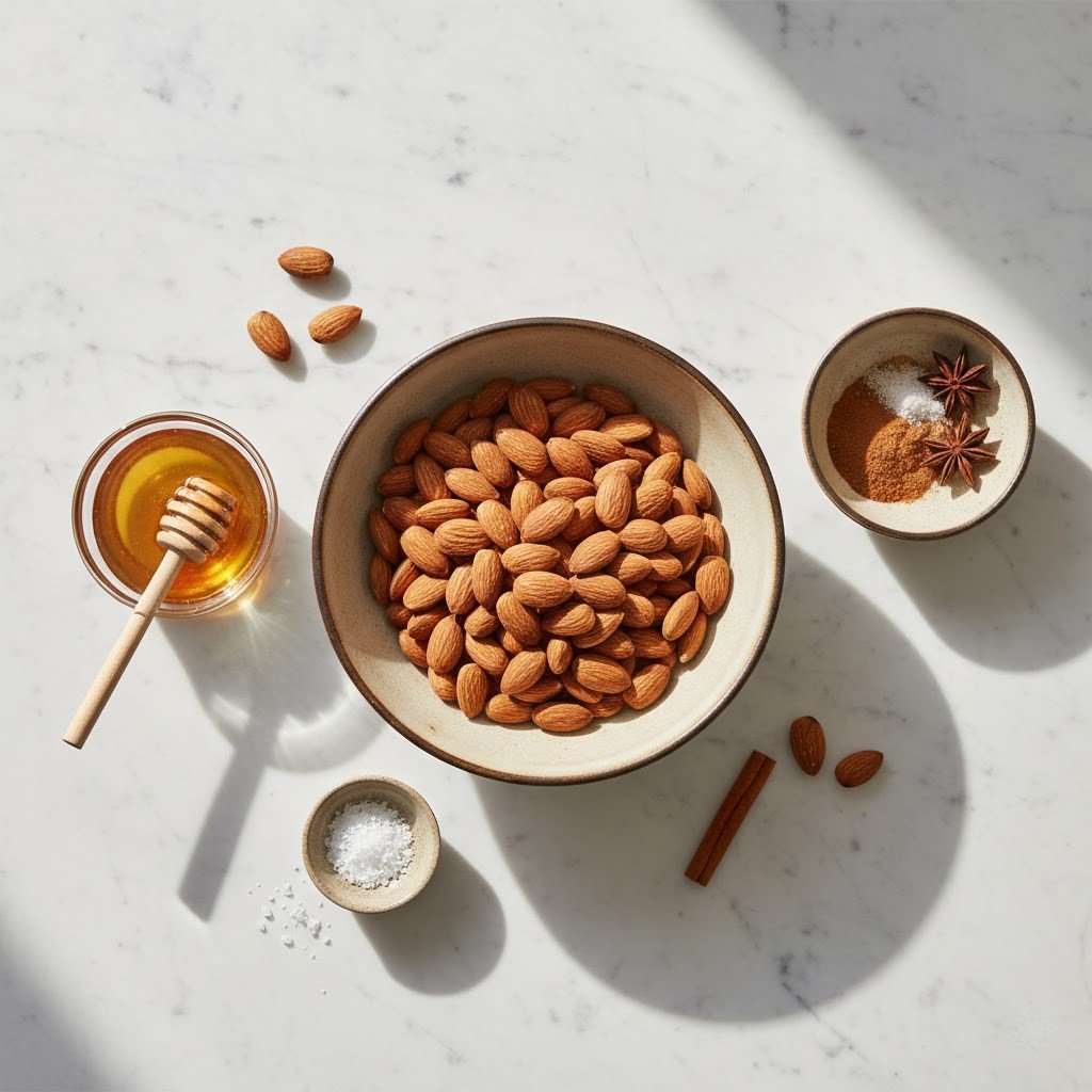 Honey Spiced Glazed Almonds