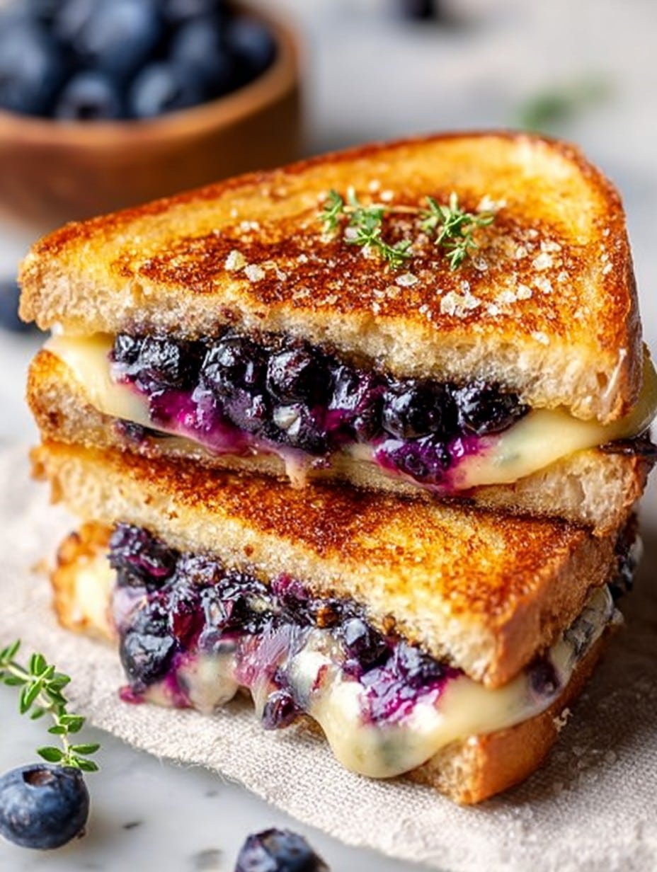 Juicy Blueberry Grilled Cheese
