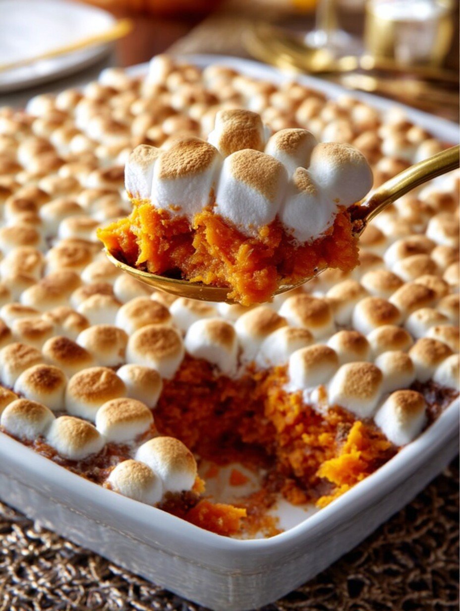 Perfect Sweet Potato Casserole with Marshmallows
