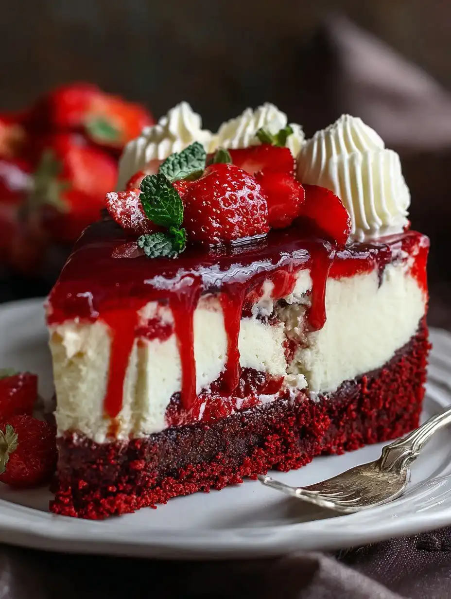 Red Velvet Strawberry Cheesecake: My Best Twist Yet