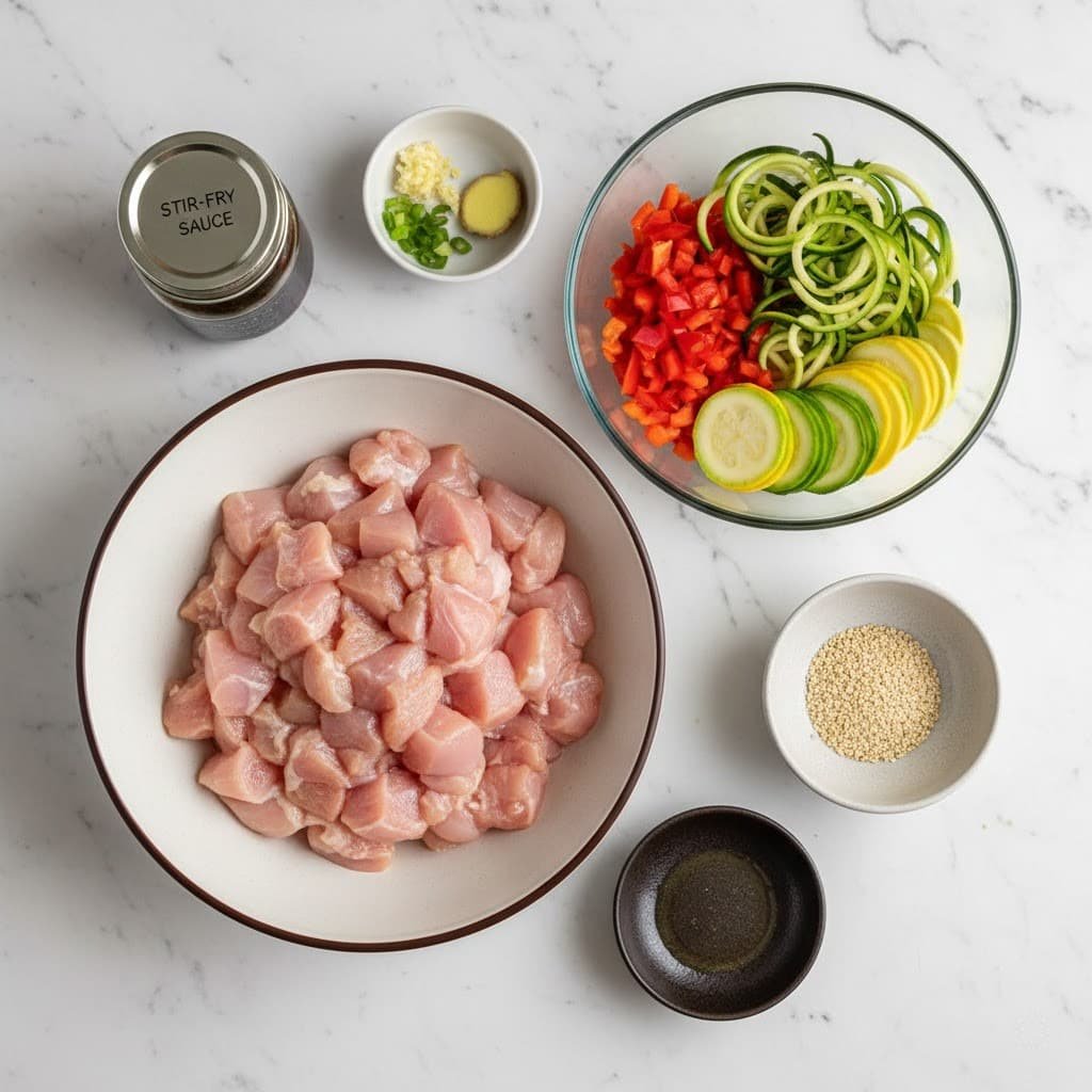 Simple Chicken Zucchini Stir Fry