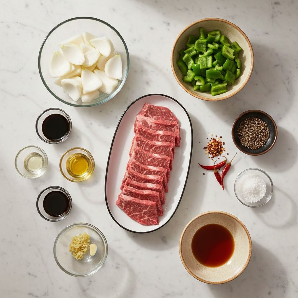 Sizzling Chinese Pepper Steak with Onions