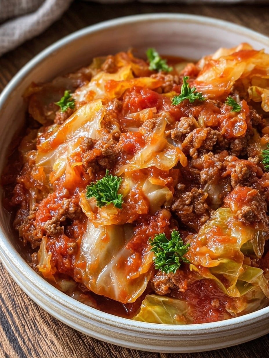 Slow Cooker Unstuffed Cabbage Rolls 1 Slow Cooker Unstuffed Cabbage Rolls