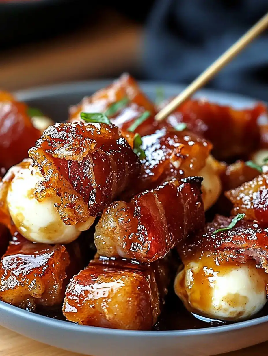 Sweet & Salty Bacon Mozzarella Poppers for Late Night Cravings