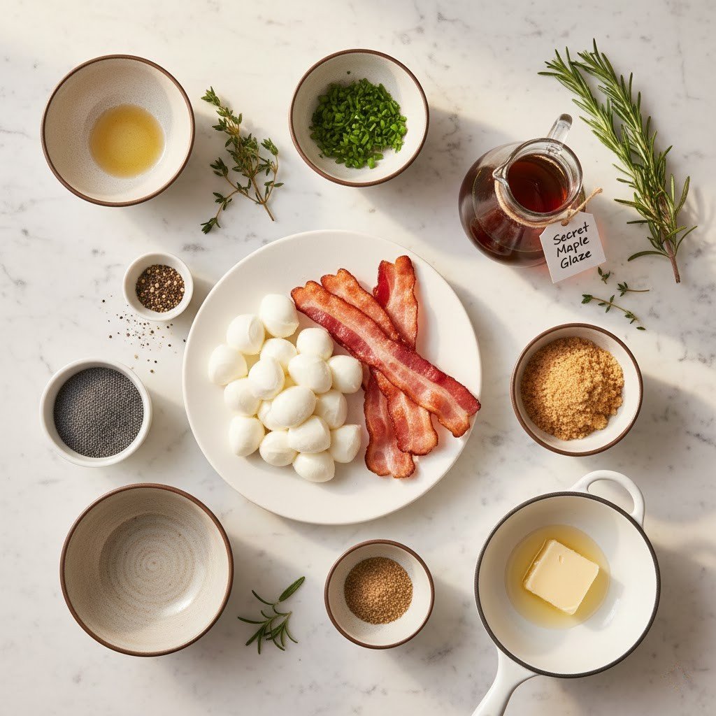 Sweet & Salty Bacon Mozzarella Poppers for Late Night Cravings (With a Secret Maple Glaze)