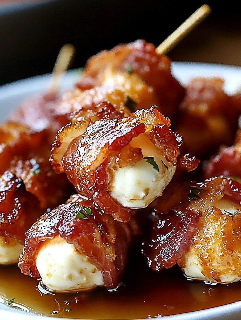 Sweet & Salty Bacon Mozzarella Poppers for Late Night Cravings (With a Secret Maple Glaze)