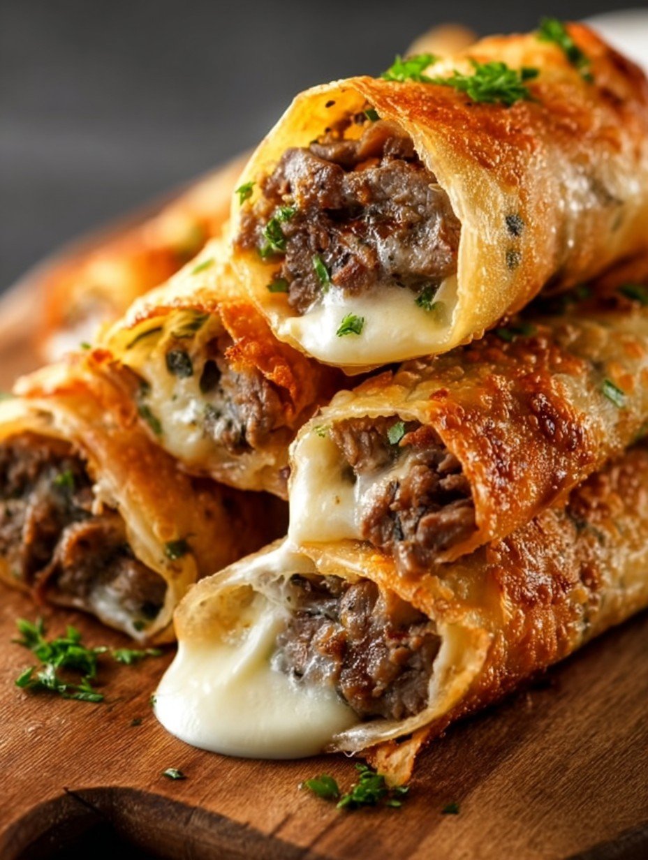 Ultimate Keto Philly Cheesesteak Rolls