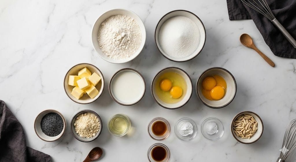 Almond Poppyseed Loaf Cake