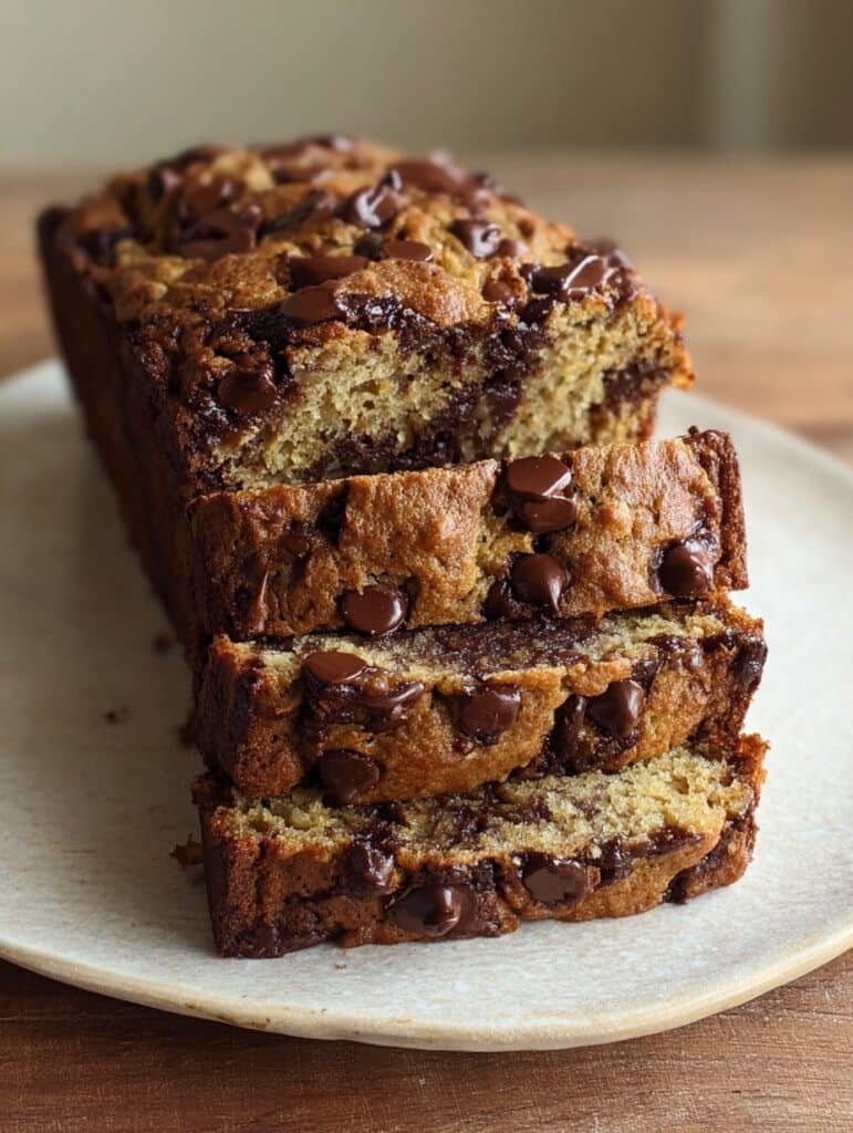 Brown butter chocolate chip banana bread