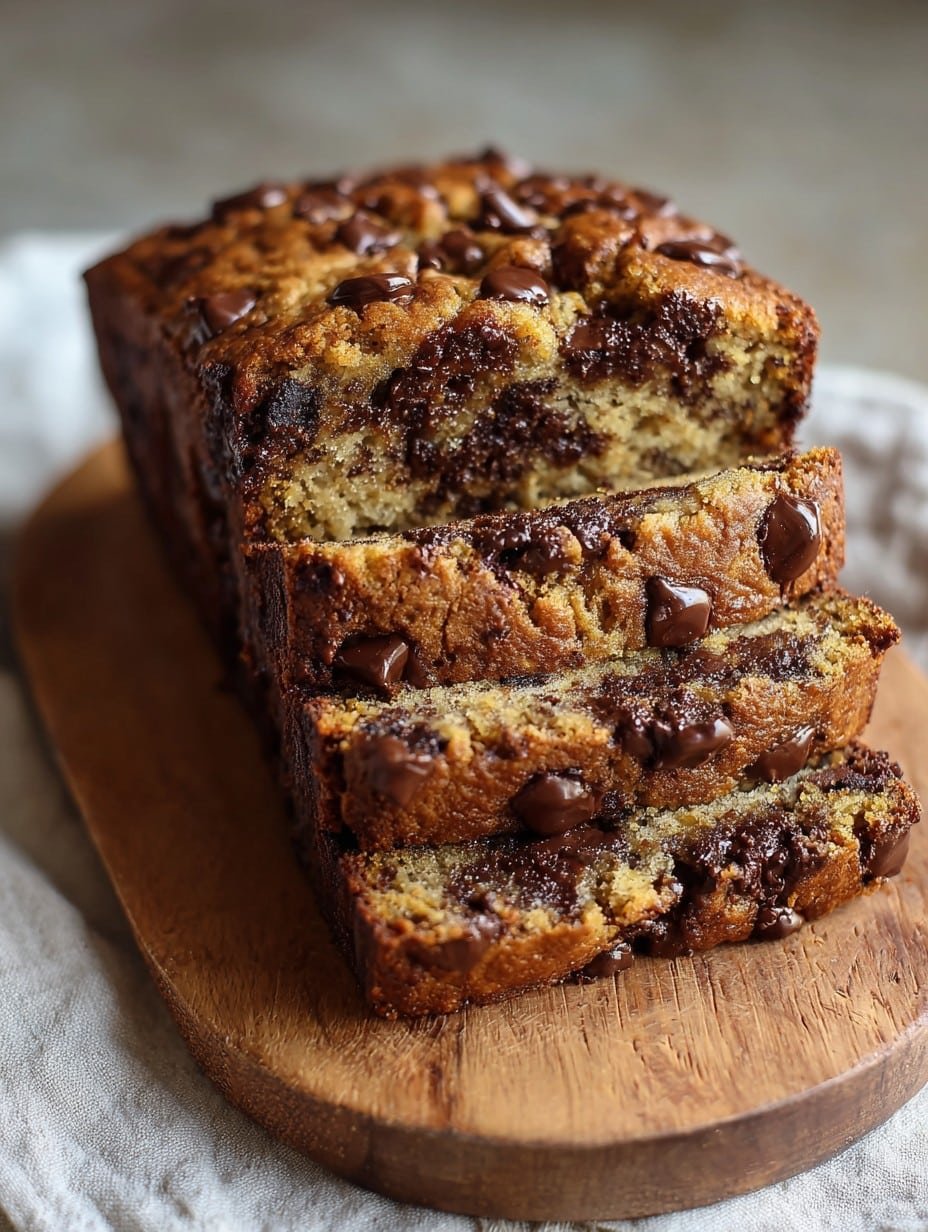 Brown butter chocolate chip banana bread