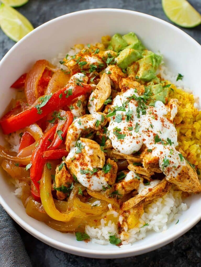 Chicken Fajita Rice Bowl