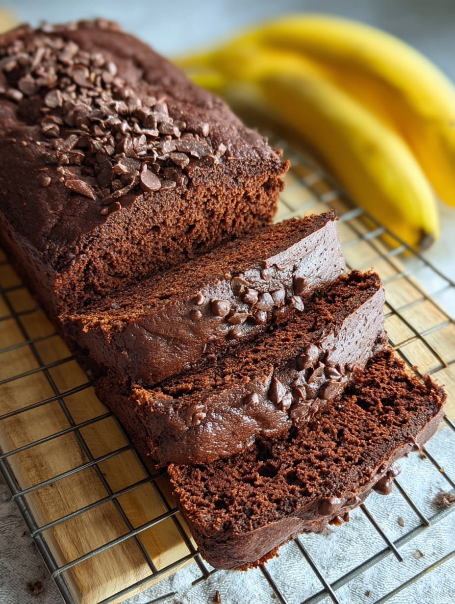 CHOCOLATE PROTEIN BANANA BREAD (VEGAN)