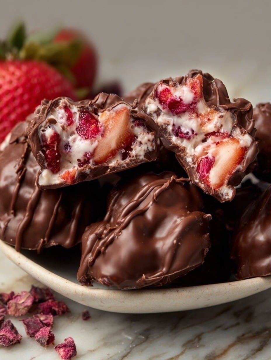 Chocolate Strawberry Yogurt Clusters