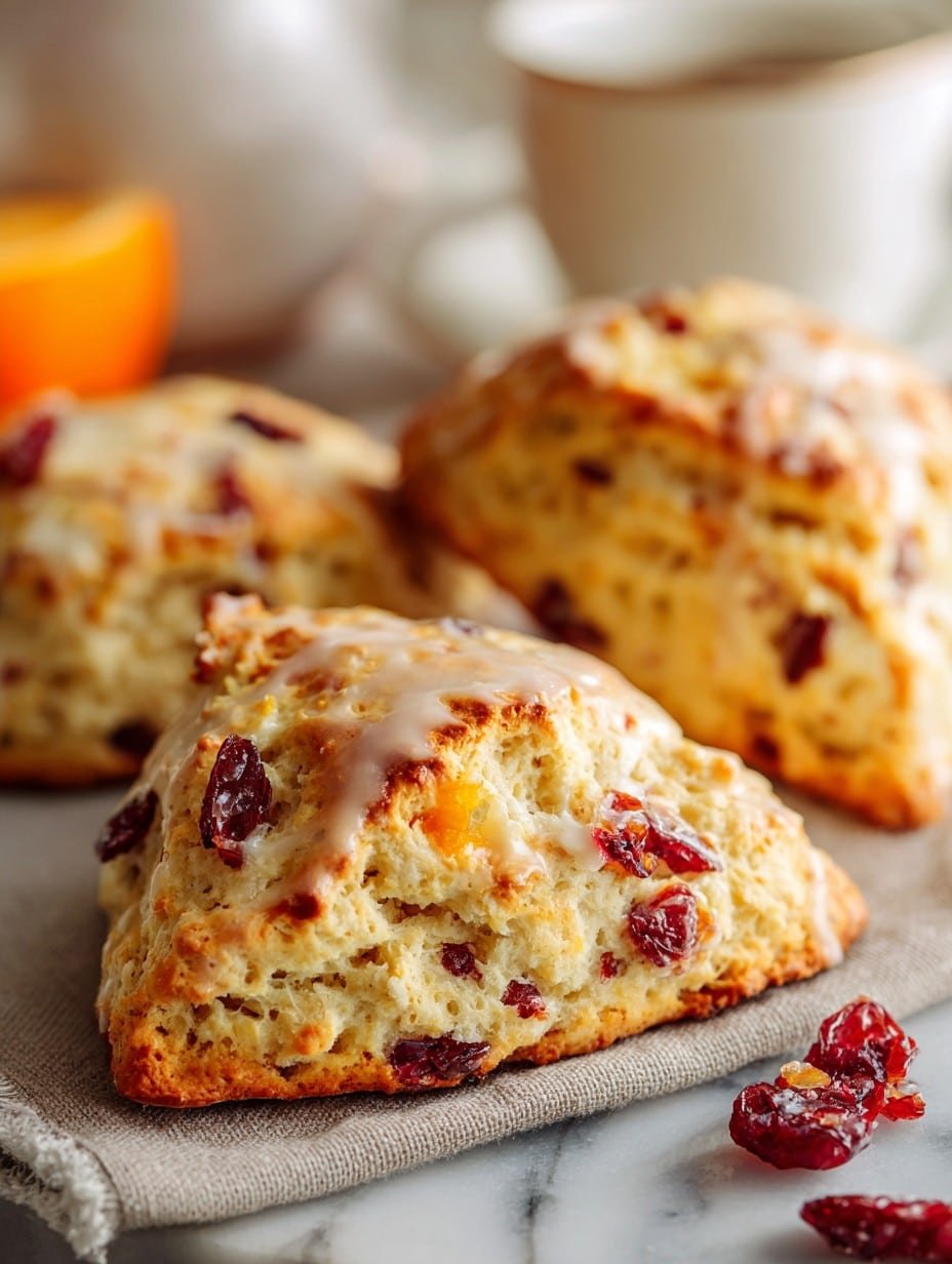 Cranberry Orange Sour Cream Scones