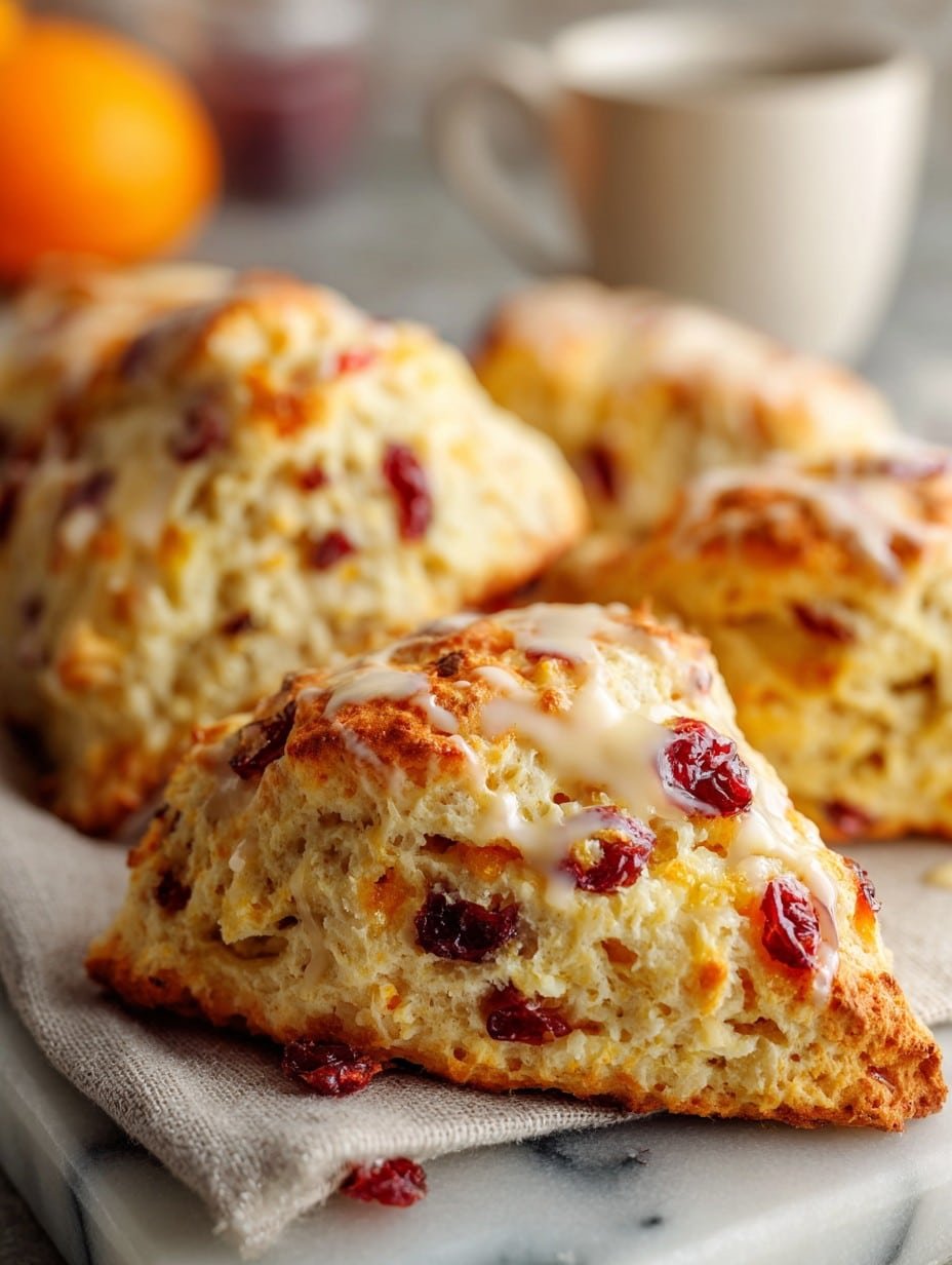 Cranberry Orange Sour Cream Scones