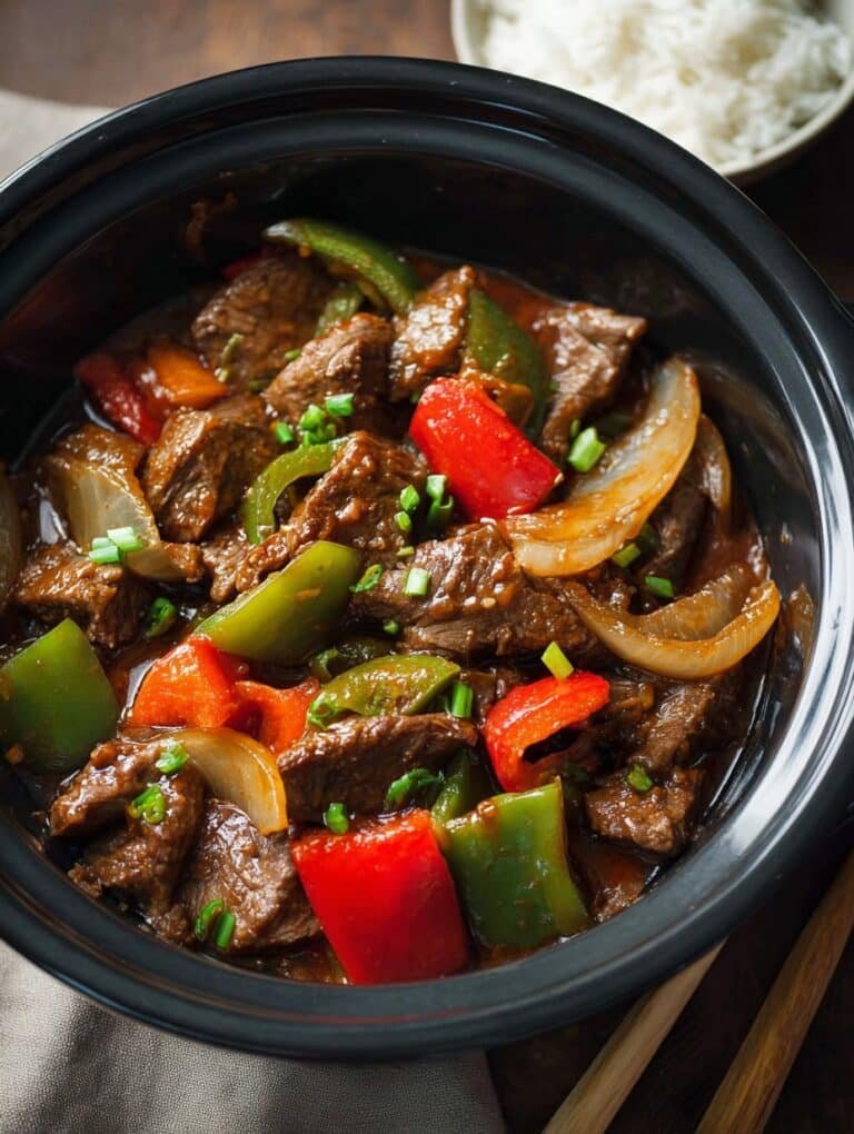 Crockpot Pepper Steak Recipe
