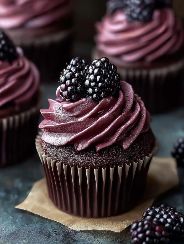 Dark Chocolate Blackberry Cupcakes: Indulge in a Decadent Dessert Delight