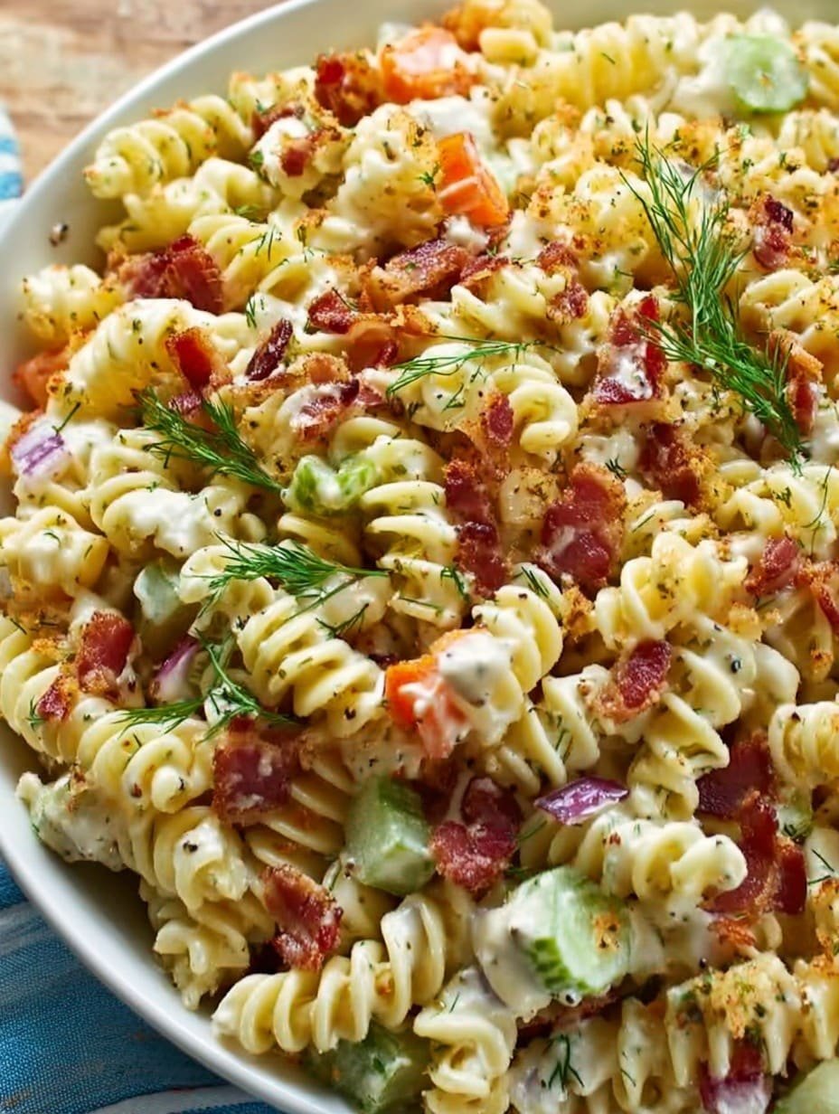 Dill Pickle Bacon Pasta Salad That Will Wow Your Taste Buds