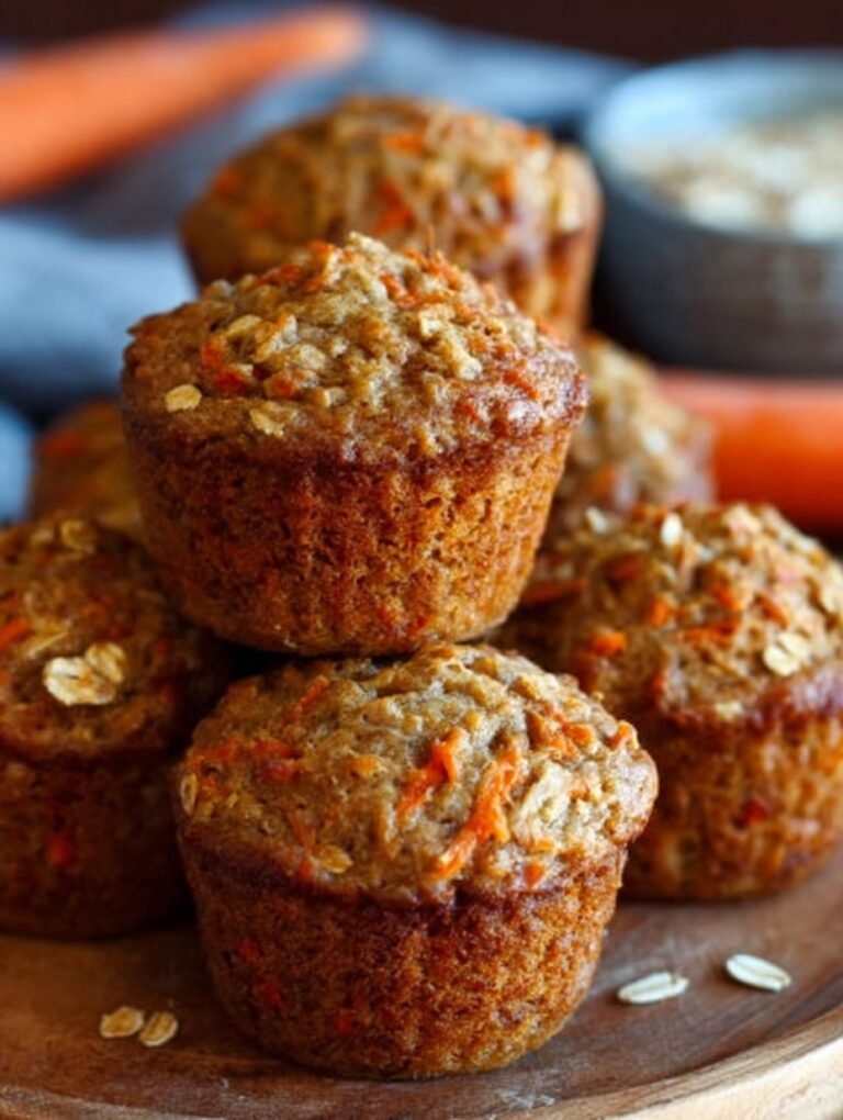 Easy One-Bowl Carrot Oatmeal Muffins