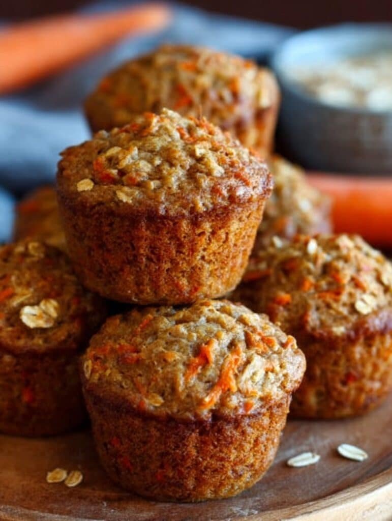 Easy One-Bowl Carrot Oatmeal Muffins