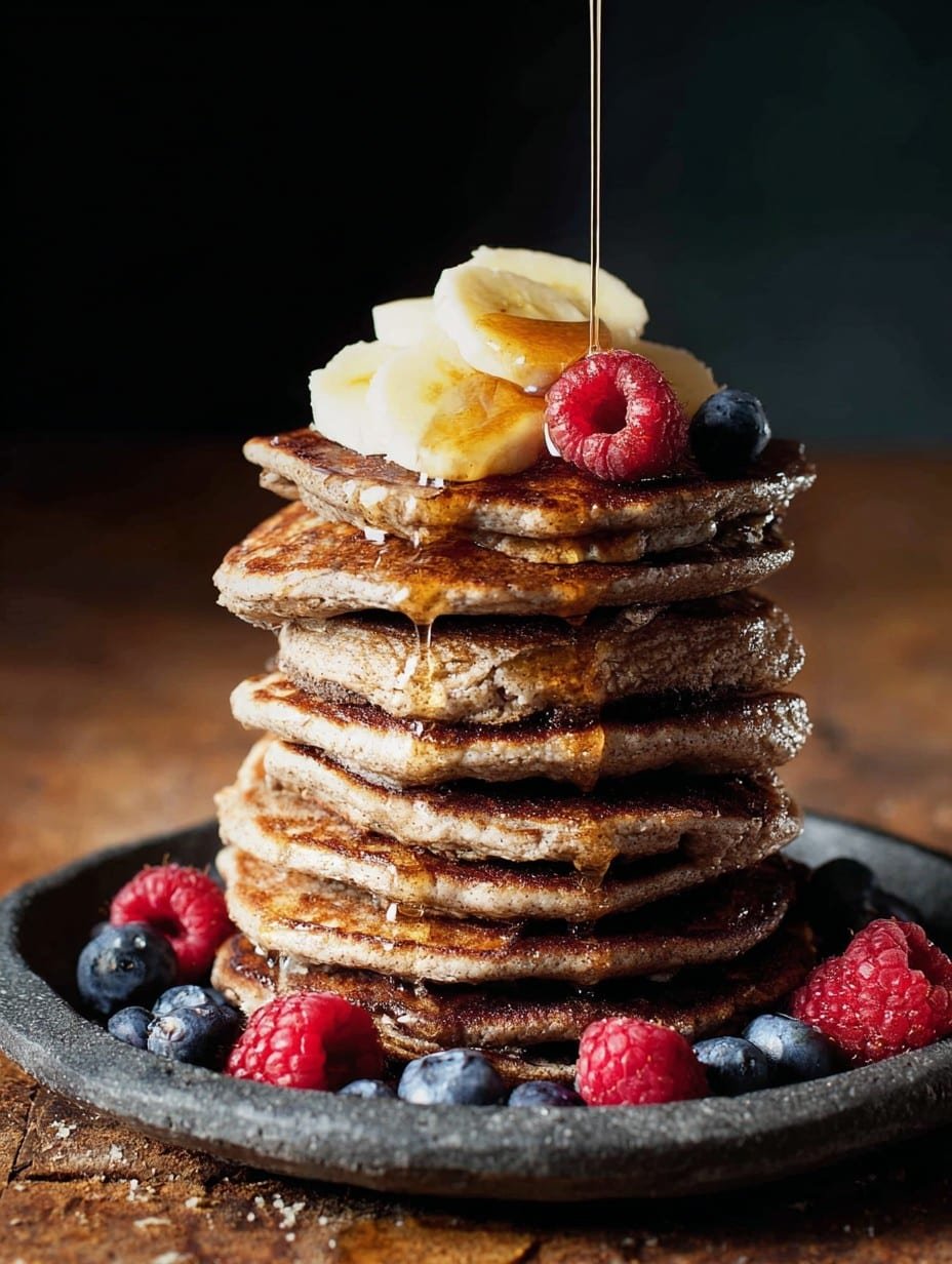 Fluffy Vegan Sourdough Buckwheat Pancakes Recipe