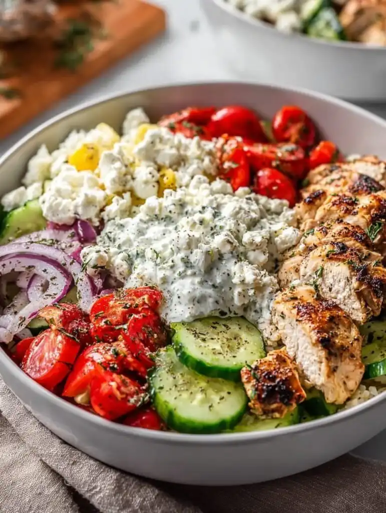 Greek Chicken Bowls Recipe