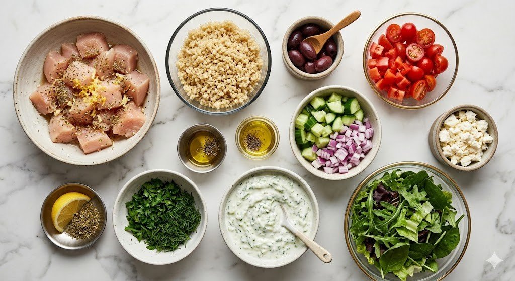 Greek Chicken Bowls Recipe