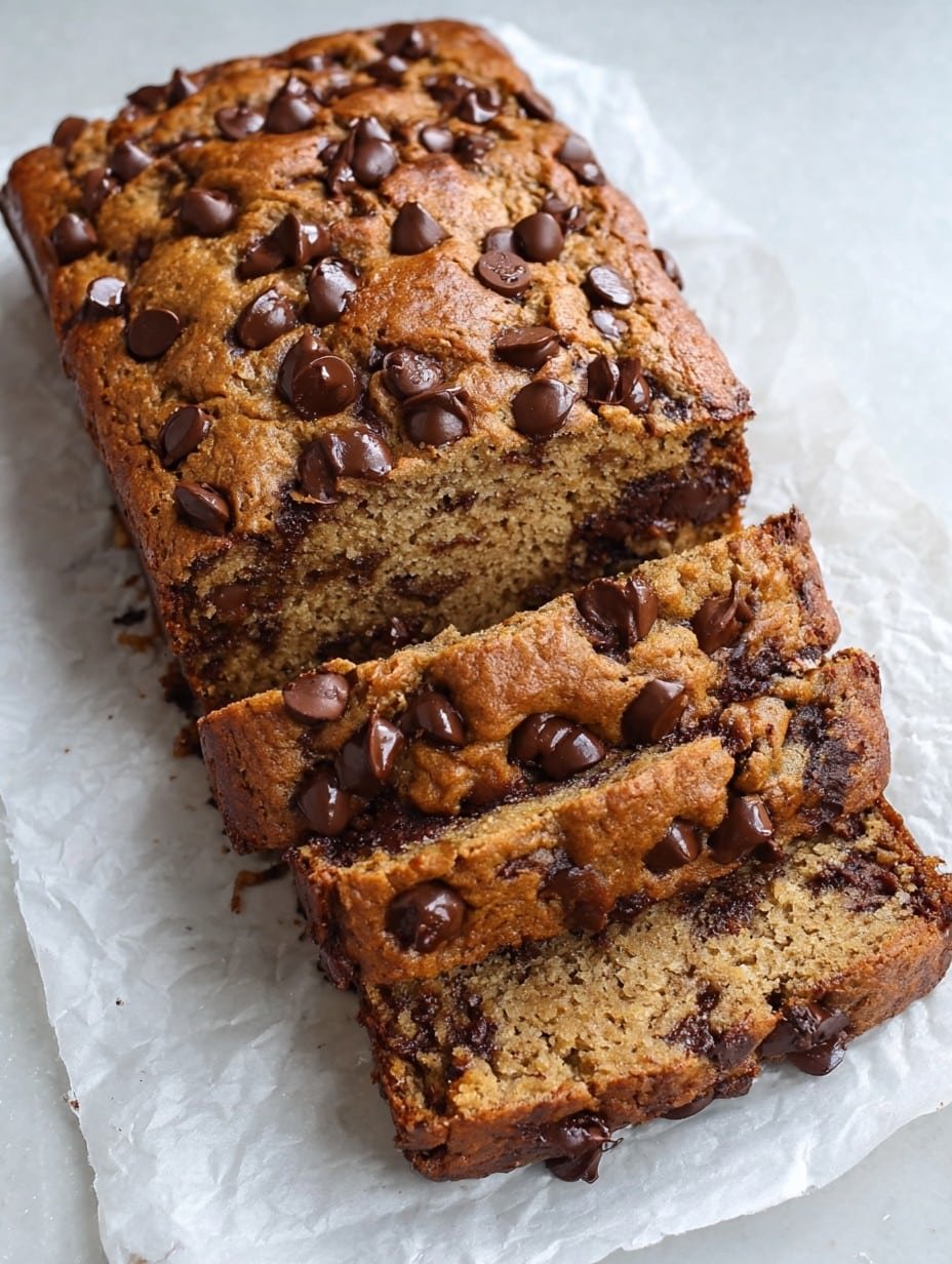 Healthier Chocolate Chip Banana Bread (Gluten Free, Dairy Free)