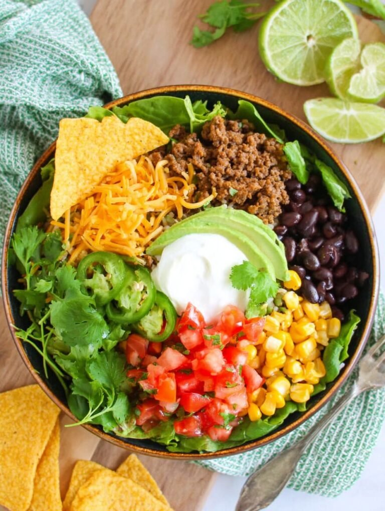 High Protein Easy Taco Bowl Recipe