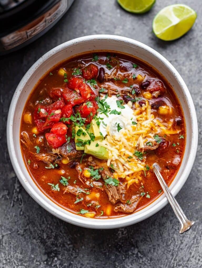 High Protein Instant Pot Enchilada Soup