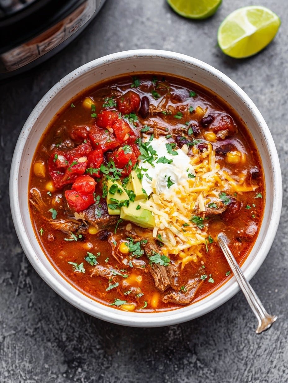 High Protein Instant Pot Enchilada Soup