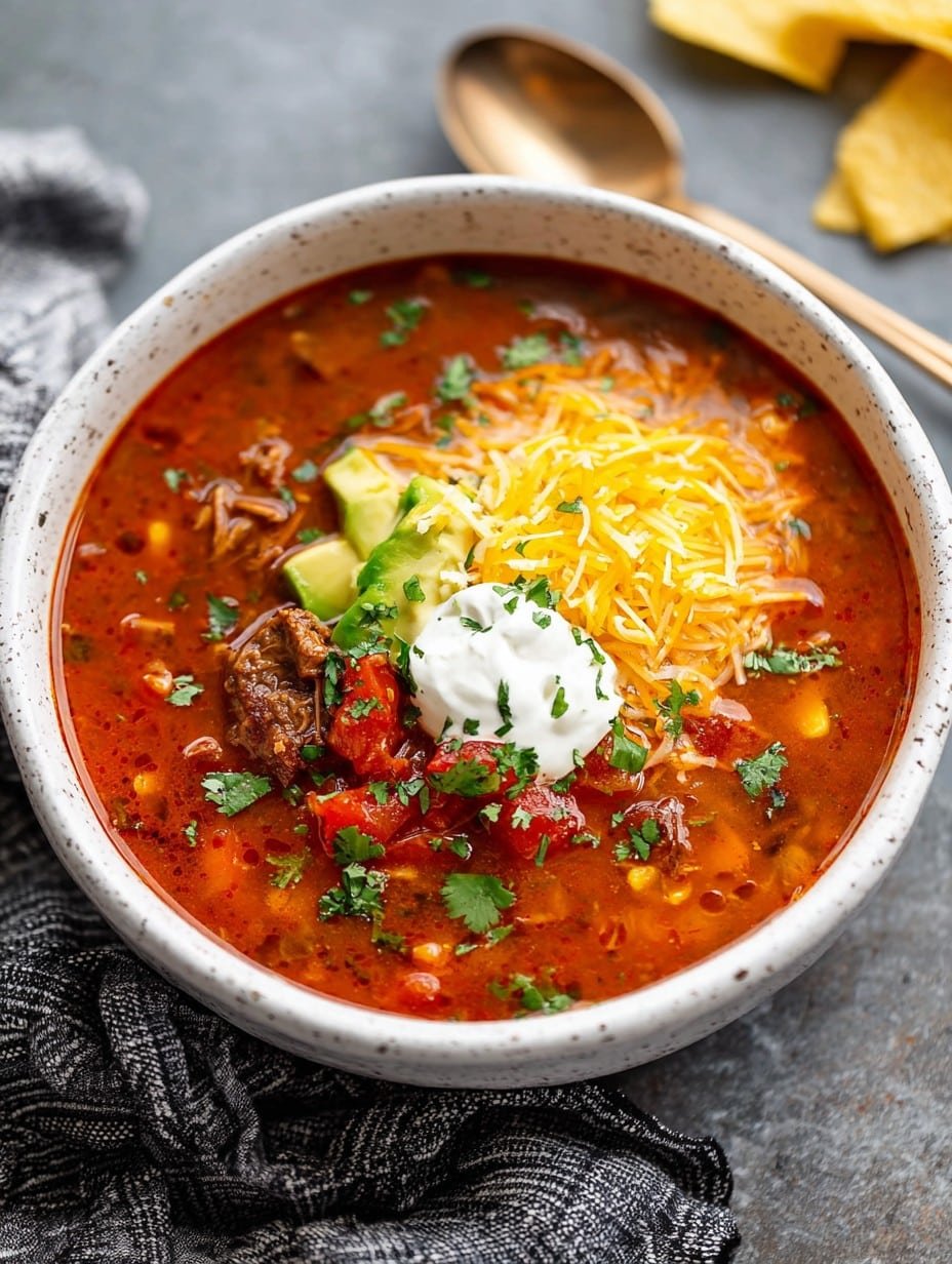High Protein Instant Pot Enchilada Soup