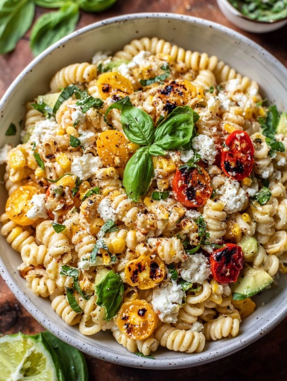 Juicy Street Corn Pasta Salad
