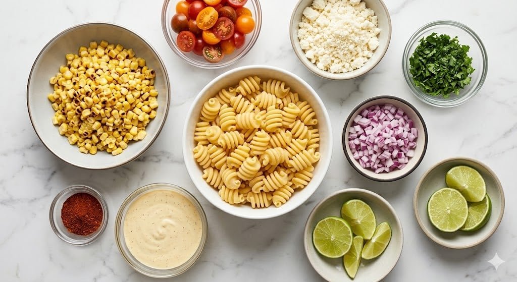 Juicy Street Corn Pasta Salad