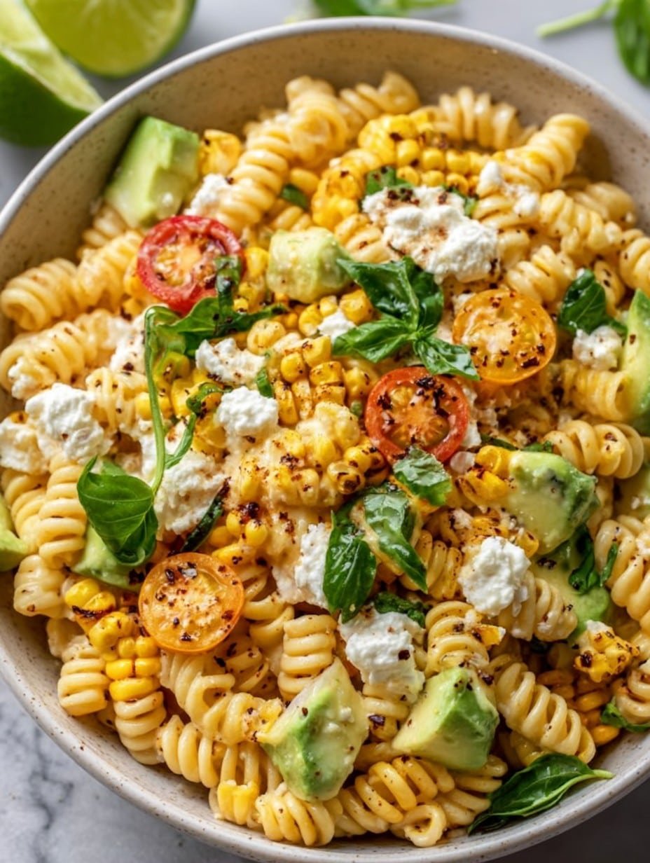 Juicy Street Corn Pasta Salad