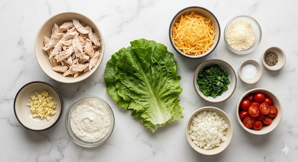 Low Carb Cheesy Garlic Chicken Wraps Recipe