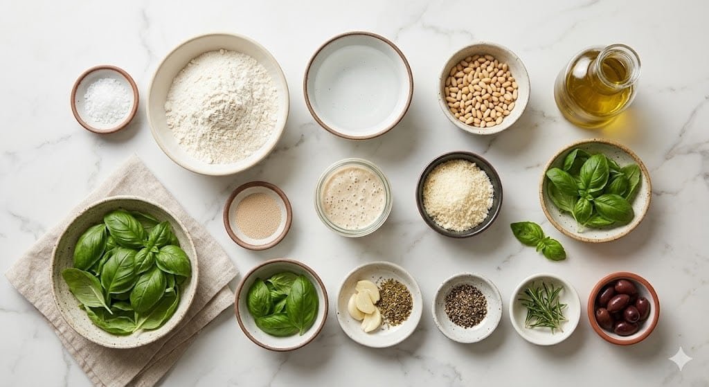 Pesto Sourdough Focaccia
