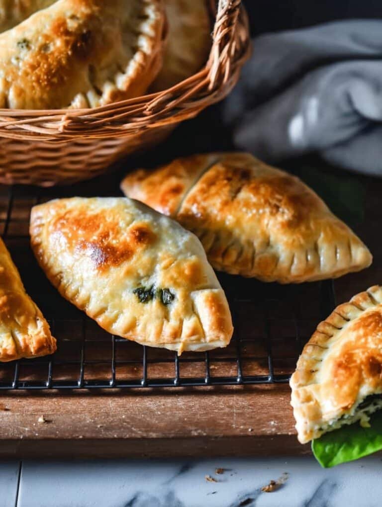 Savory Sourdough Hand Pies With Spinach and Feta Cheese