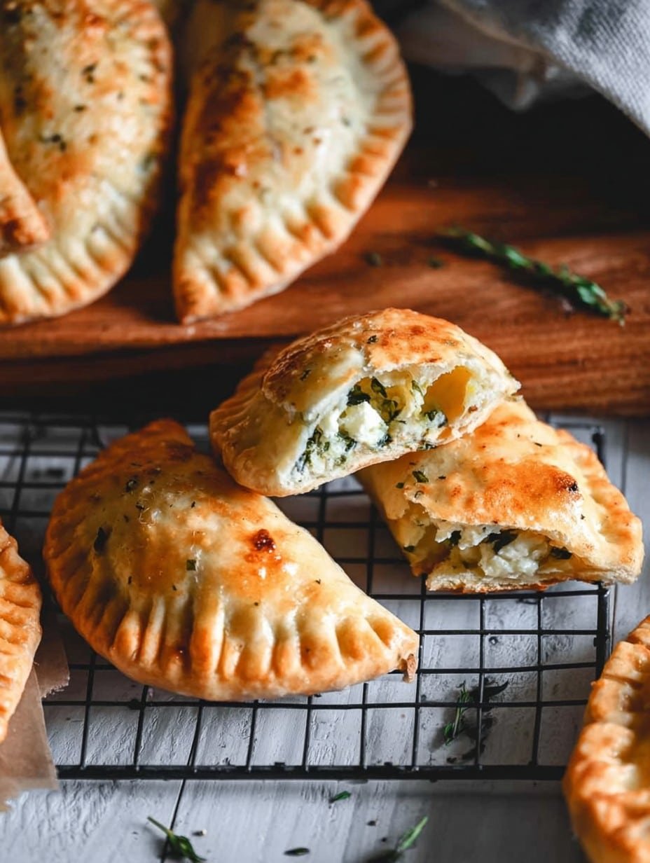 Savory Sourdough Hand Pies With Spinach and Feta Cheese