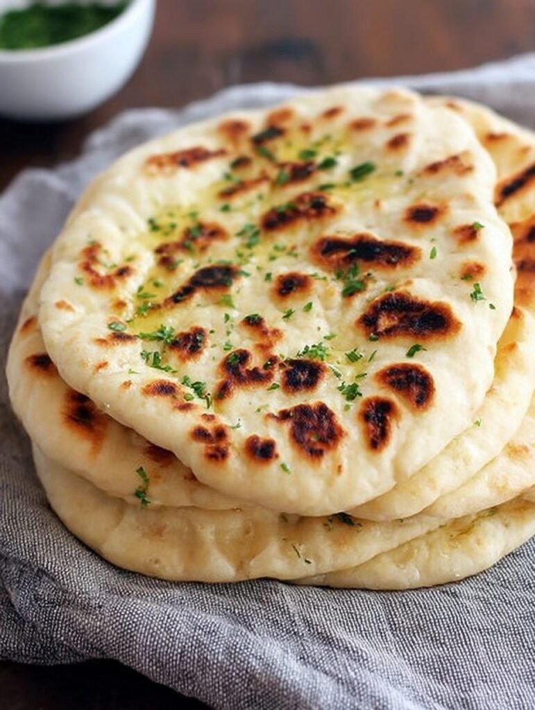 Soft 2 Ingredient Greek Yogurt Naan