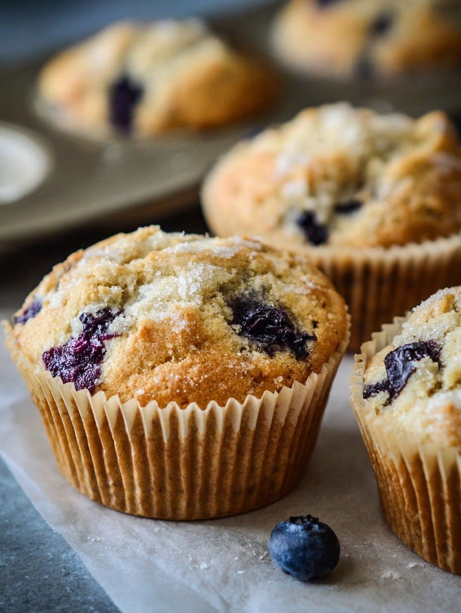 Sourdough Blueberry Muffins