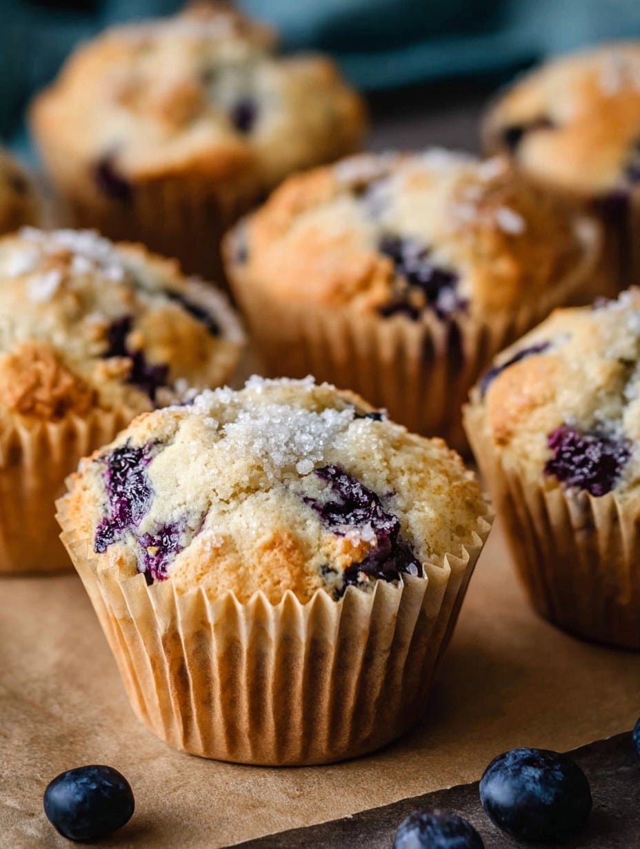 Sourdough Blueberry Muffins