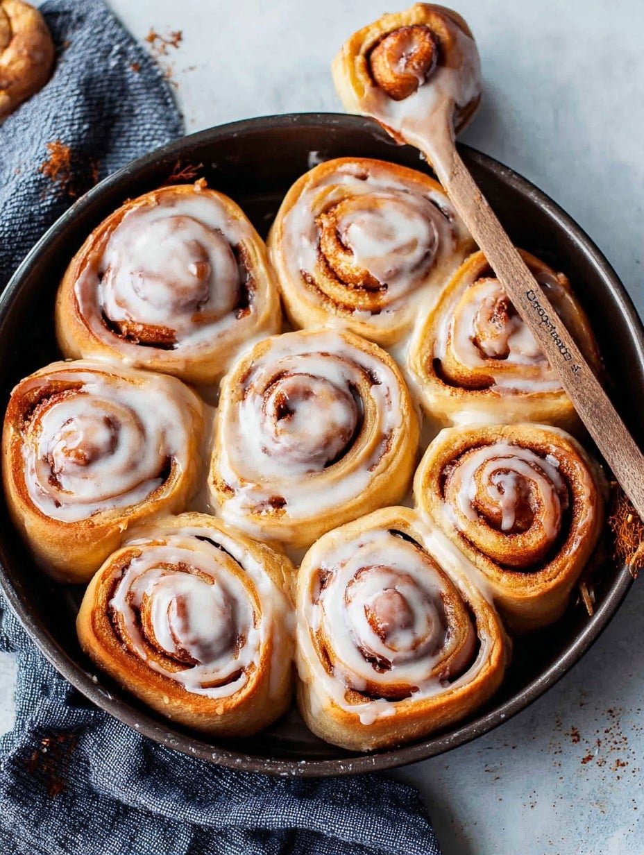 Sourdough Cinnamon Rolls with Maple Vanilla Glaze (vegan)
