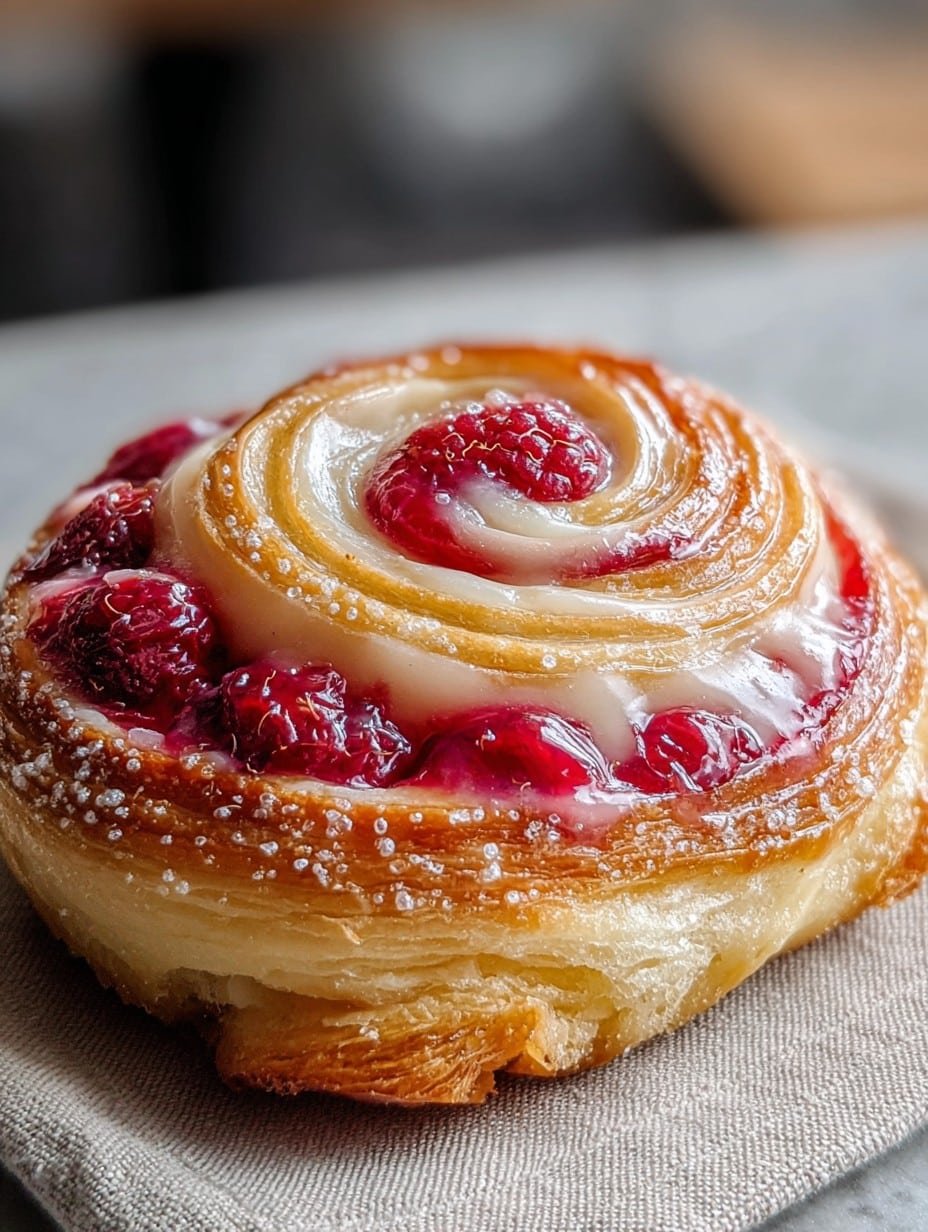 Sugar Raspberry Danish Bun