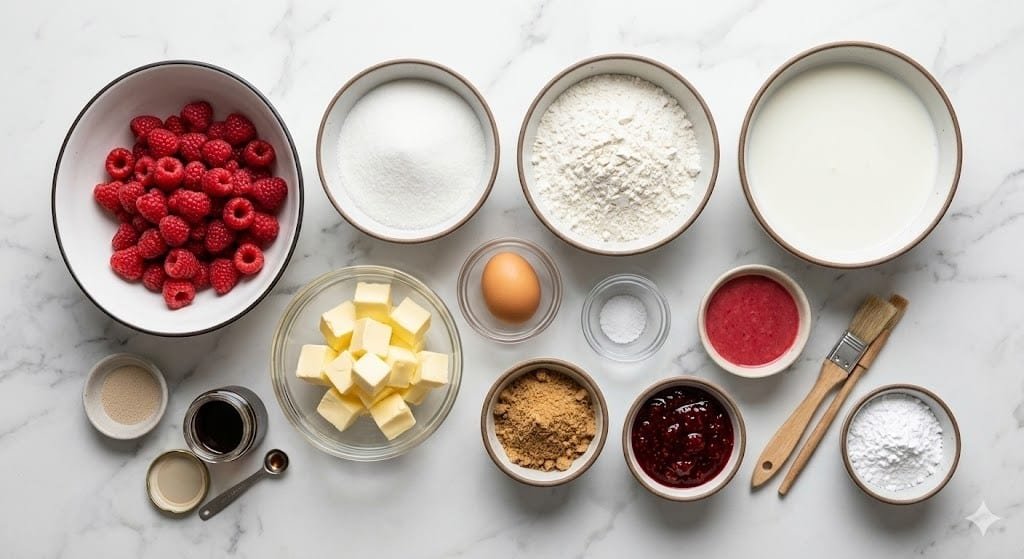 Sugar Raspberry Danish Bun