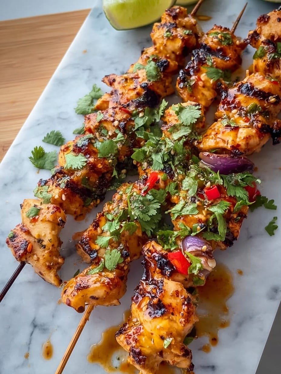 Bang Bang Chicken Skewers