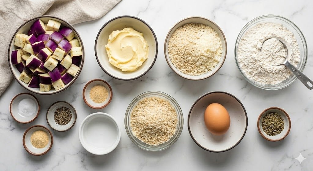 Crispy Air Fryer Eggplant with Parmesan & Breadcrumbs